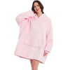 Oversized Sherpa Fleece Hoodie Blanket with Sleeves – Giant TV Pullover Robe with Hood & Pockets