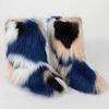 Women's Faux Fur Mid-Calf Snow Boots - Fluffy Plush Winter Warm Flat Outdoor Fashion Boots