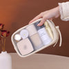 Semi-Transparent Makeup Bag - Large Capacity Travel Cosmetic & Toiletry Organizer