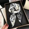 Satin-Look Square Scarf 27.6 x 27.6 in (70 x 70 cm) Cat Print Headscarf, Neck Wrap & Bandana for Women