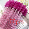 100-Pack Disposable Eyelash Brushes Spoolie Mascara Wands for Lash Extensions & Makeup