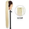 34-Inch (86 cm) Clip-In Synthetic Ponytail Hair Extension — Blonde Wrap-Around Long Straight Hairpiece