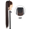 34-Inch (86 cm) Clip-In Synthetic Ponytail Hair Extension — Blonde Wrap-Around Long Straight Hairpiece
