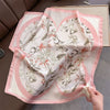 Polyester Satin-Look Square Scarf 70 x 70 cm (27.6 x 27.6 in), Cat Print Headscarf, Neck Wrap, Bandana for Women