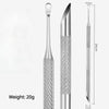 Double-Ended Stainless Steel Cuticle Pusher & Nail Remover – Beveled Circle Head Manicure Tool