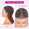 Copper Red Layered Lace Front Synthetic Wig – Reddish Brown Straight, Glueless Lace Frontal, Butterfly Layered Cut
