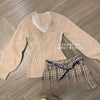 Chic Gothic Slim V-Neck Knit Pullover - Long Sleeve Slim-Fit Sweater, Y2K Fairy Grunge Streetwear