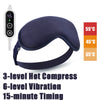 PASTSKY Heated Steam Eye Mask - 3-Level Hot Compress & Optional 3D Vibration Massage, Smart Timer Sleep Mask for Eye Relief
