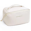 Large Capacity PU Makeup Bag for Women – Travel Cosmetic Case with Zipper & Dry/Wet Separation