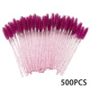 Disposable Mascara Wand Brushes Bulk 500/1000-Pack - Lash & Eyebrow Applicators (Wool Fiber)