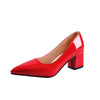 Women's Pointed Toe Platform Pumps – Korean Style Thin Heel Office Heels