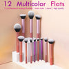 12-Piece Makeup Brush Set Soft Synthetic Brushes for Foundation Blush Eyeshadow Cosmetic Tools
