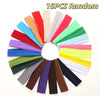 3/10/15-Pack Cotton Headbands - Stretch Sweat-Absorbing Headwraps for Sports, Yoga & Workouts