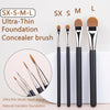Ultrathin Eyebrow Makeup Brush - Precision Synthetic Hair Brow Brush with Wood Handle