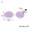 2-Pack Stainless Steel 20G (0.8mm) Butterfly Star Heart Stud Earrings 6mm (0.24in) Silver Tragus Helix Cartilage Piercing