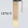 Wrap-Around Clip-In Ponytail Hair Extension 22-34 in (56-86 cm) Long Straight Heat-Resistant Synthetic Blonde Brown