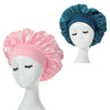 2-Pack Milk Satin Wide-Brim Hair Bonnets for Women – Elastic Band Sleep & Protective Caps