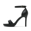 Women's Summer Stiletto Platform Buckle Sandals Thin High Heels Elegant Party Dress Shoes (EU 32)