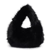 Small Faux Fur Tote for Women - Plush Winter Top-Handle Handbag