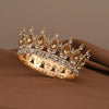 Crystal Baroque Princess Tiara – Round Rhinestone Bridal Pageant Crown