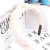 Knotted Wide Cloth Headband for Women and Girls - Soft Cotton Blend Solid Color Hairband