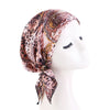 Satin Pre-Tied Turban Headband Paisley Print Soft Flexible One-Size Headscarf Chemo Cap Ladies Head Wrap Bandana