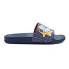 Women's Letter Print Beach Slippers, Flat PVC Casual Slides