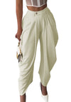 Women's High-Waist Loose Jogger Ankle-Length Wide-Leg Knit Trousers – Casual Work & Streetwear