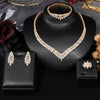 Classic Rectangular Cubic Zirconia Bridal Necklace and Earring Set CZ Wedding Jewelry