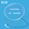 Adjustable Weighted Hula Hoop - 24-Segment Fitness Hoop with Silicone Gravity Ball, Fits up to 47 in (120 cm) Waist, Silent Massage Rollers for Home Workout