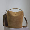 Luxury Leather Bucket Bag for Women – Large-Capacity One-Shoulder Tote & Commuter Messenger