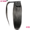 ZZHAIR 100% Human Remy Clip-In Wrap-Around Ponytail 16-26 in (40-66 cm) 140g Machine-Made Straight
