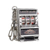 Mini Slot Machine Keychain - Cartoon Fruit Coin-Operated Game Stress Reliever for Kids & Adults