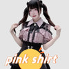 Kawaii Jirai Kei Lolita Y2K Japanese Style Blouse with Peter Pan Collar Long Sleeve Sweet Aesthetic Top for Women