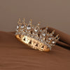 Crystal Baroque Princess Tiara – Round Rhinestone Bridal Pageant Crown