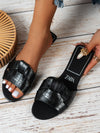 Women's Braided Flat Sandals - Comfortable Open Toe Soft Sole Flip Flops for Beach & Casual Wear