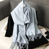 Women's Winter Scarf, Thick Cashmere-Look Pashmina Shawl with Tassels, Windproof Wrap, 175+ cm (69+ in) — 62 Colors