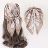Paisley Print Silk-Feel Satin 70 x 70 cm (27.6 in) Square Scarf Bandana Hijab Headband Neck Scarf for Women