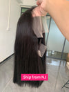 Vietnamese 100% Raw Human Hair 250% Density 13x6 Lace Front Straight Bob Wig - Natural Black