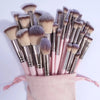 30-Piece Professional Makeup Brush Set with Bag — Foundation, Concealer, Eyeshadow, Powder & Blending Brushes