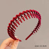 Vintage Red Velvet Headband for Women – Padded Wool-Style Hairband, Christmas Hair Accessory