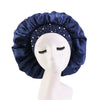 African Style Satin Bonnet Sleep Cap with Wide Elastic Band Women's Turban Headwrap Scarf