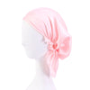 Satin Night Cap with Bow – Long-Tail Hair Bonnet & Chemo Headscarf Wrap for Women