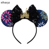 Disney Mickey Mouse Sequin Ears Headband with Bow - Halloween Party Cosplay Hairband for Women & Kids