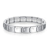 Women's 9mm Italian-Style Elastic Charm Bracelet - Stainless Steel Fashion Bangle