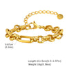 Chunky Toggle Link Bracelet for Women, Stainless Steel Gold and Silver Plated, Tarnish-Resistant
