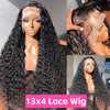 30-Inch (76 cm) Deep Wave HD Lace Front Human Hair Wig 13x6 Pre-Plucked Brazilian Curly Natural Black
