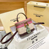 Minimalist Contrast Color Small Box Crossbody Bag for Women High-End Portable Satchel