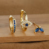 3-Pack 18K Gold Plated Stainless Steel Evil Eye Hoop Earrings with Blue Cubic Zirconia – 20mm (0.79 in) Cartilage Piercing Set for Women