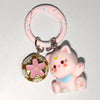 Fluffy 3D Animal Resin Keychain – Alpaca, Elk, Capybara & Goose Cute Bag Charm